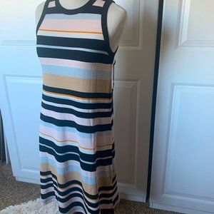 White + Warren Baja Stripe Dress | NWT | Large